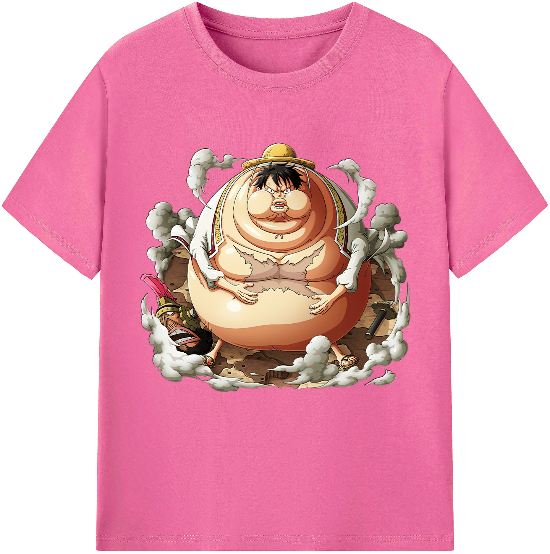 ワンピース モンキー・D・ルフィ ONE PIECE Monkey D. Luffy レディースカジュアルプリントTシャツ（綿100％）